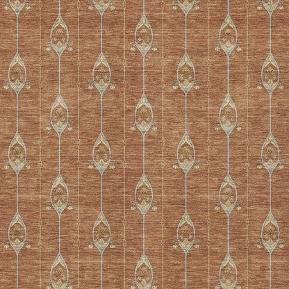 9' X 12' Rust And Linen Geometric Washable Indoor Outdoor Area Rug HomeRoots