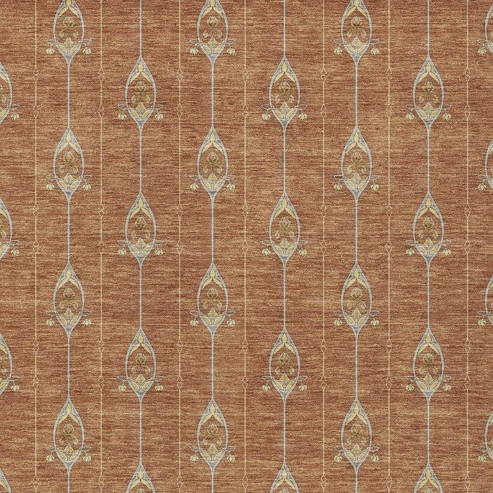 10' X 14' Rust And Linen Geometric Washable Indoor Outdoor Area Rug HomeRoots