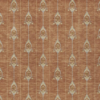 10' X 14' Rust And Linen Geometric Washable Indoor Outdoor Area Rug HomeRoots