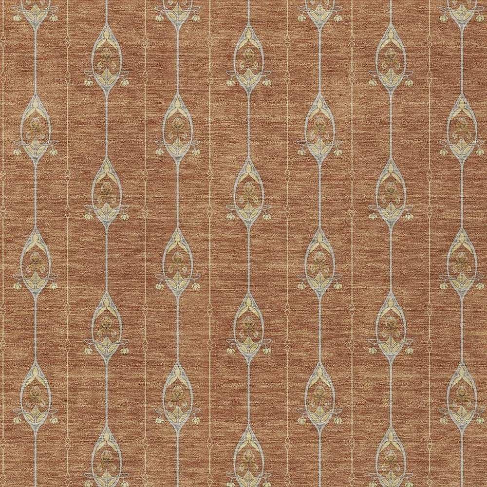10' X 14' Rust And Linen Geometric Washable Indoor Outdoor Area Rug HomeRoots