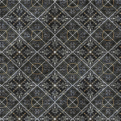 8' X 10' Black And Green Geometric Washable Indoor Outdoor Area Rug HomeRoots