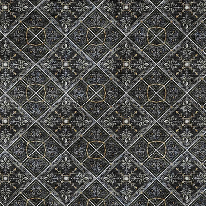 10' X 14' Black And Green Geometric Washable Indoor Outdoor Area Rug HomeRoots