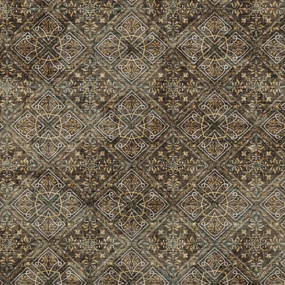 3' X 5' Chocolate And Gray Geometric Washable Indoor Outdoor Area Rug HomeRoots