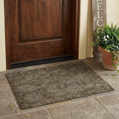 3' X 5' Chocolate And Gray Geometric Washable Indoor Outdoor Area Rug HomeRoots