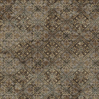 5' X 8' Chocolate And Gray Geometric Washable Indoor Outdoor Area Rug HomeRoots