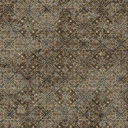 8' X 10' Chocolate And Gray Geometric Washable Indoor Outdoor Area Rug HomeRoots