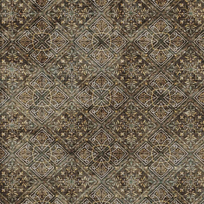 8' X 10' Chocolate And Gray Geometric Washable Indoor Outdoor Area Rug HomeRoots