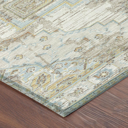 10' X 14' Ivory And Orange Oriental Washable Indoor Outdoor Area Rug HomeRoots