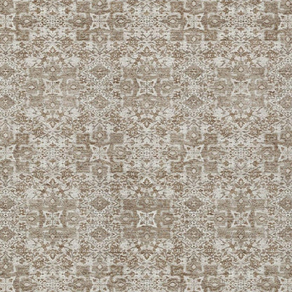 3' X 5' Beige And Khaki Oriental Washable Indoor Outdoor Area Rug HomeRoots