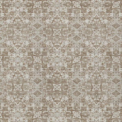 9' X 12' Beige And Khaki Oriental Washable Indoor Outdoor Area Rug HomeRoots