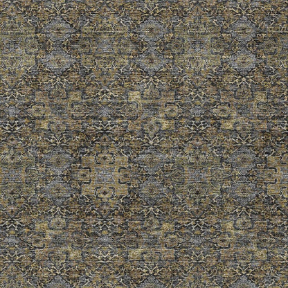 3' X 5' Black And Brown Oriental Washable Indoor Outdoor Area Rug HomeRoots