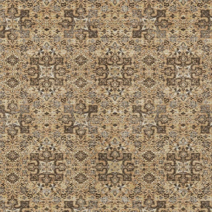 9' X 12' Copper And Green Oriental Washable Indoor Outdoor Area Rug HomeRoots