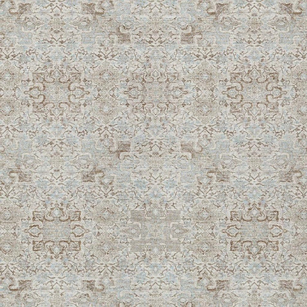 8' X 10' Ivory And Gray Oriental Washable Indoor Outdoor Area Rug HomeRoots