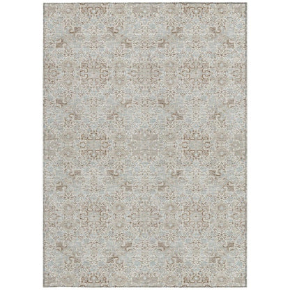 9' X 12' Ivory And Gray Oriental Washable Indoor Outdoor Area Rug HomeRoots