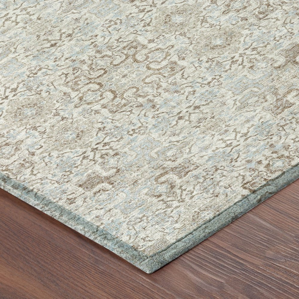 10' X 14' Ivory And Gray Oriental Washable Indoor Outdoor Area Rug — view 16