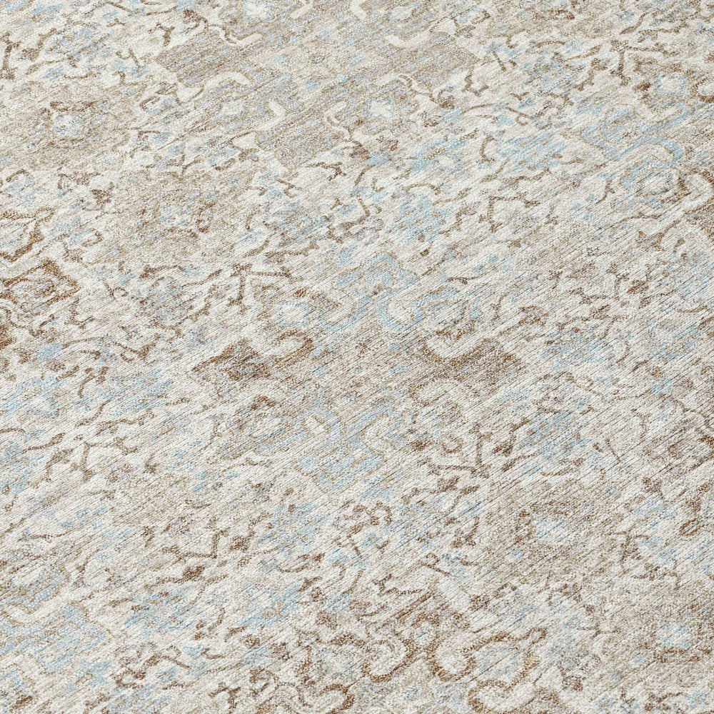 10' X 14' Ivory And Gray Oriental Washable Indoor Outdoor Area Rug HomeRoots