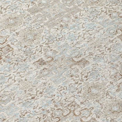 10' X 14' Ivory And Gray Oriental Washable Indoor Outdoor Area Rug HomeRoots