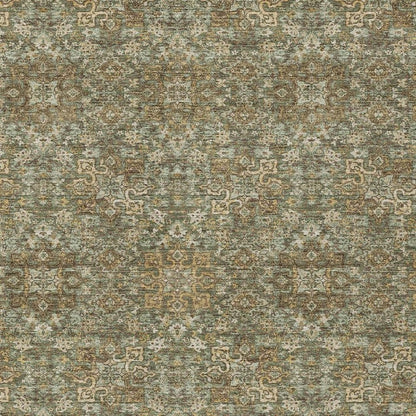 8' X 10' Olive Green And Ivory Oriental Washable Indoor Outdoor Area Rug HomeRoots