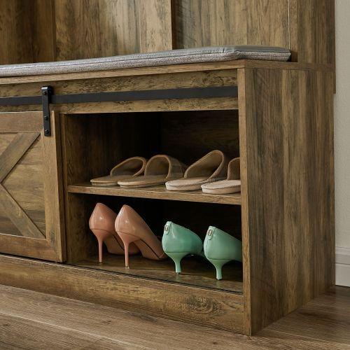 Coat Rack with Storage Shoe Cabinet - FurniFindUSA