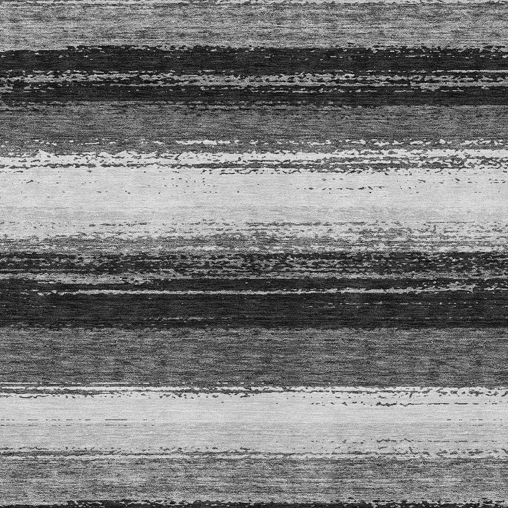 3' X 5' Black And Khaki Striped Washable Indoor Outdoor Area Rug — view 6