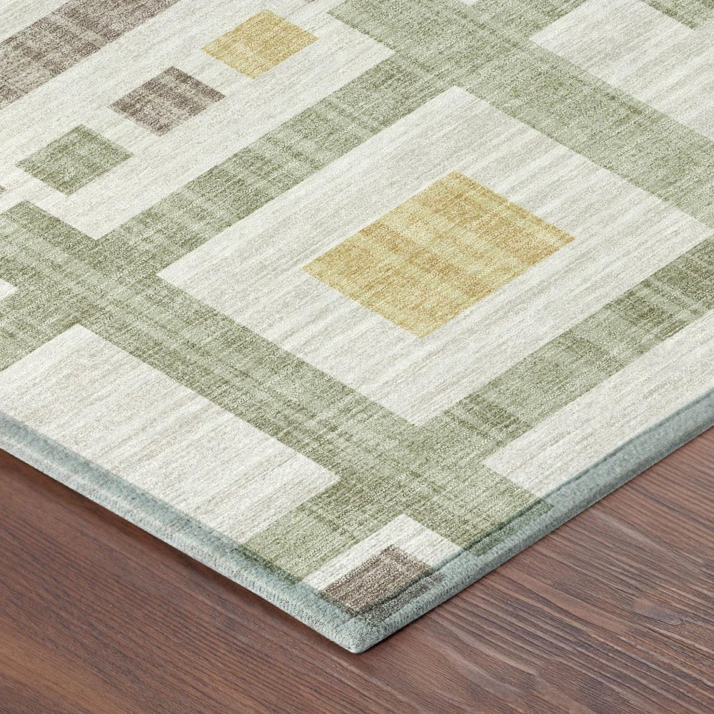 9' X 12' Ivory And Linen Geometric Washable Indoor Outdoor Area Rug HomeRoots