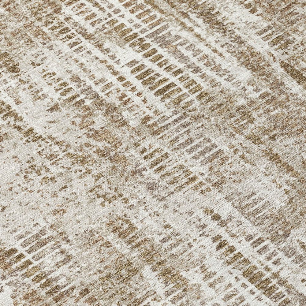 5' X 8' Beige And Brown Abstract Washable Indoor Outdoor Area Rug HomeRoots