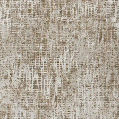 5' X 8' Beige And Brown Abstract Washable Indoor Outdoor Area Rug HomeRoots