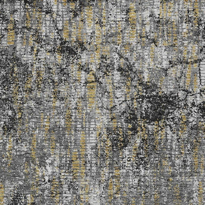 5' X 8' Black And Taupe Abstract Washable Indoor Outdoor Area Rug HomeRoots
