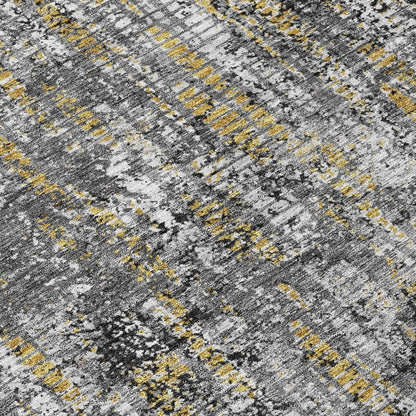 8' X 10' Black And Taupe Abstract Washable Indoor Outdoor Area Rug HomeRoots