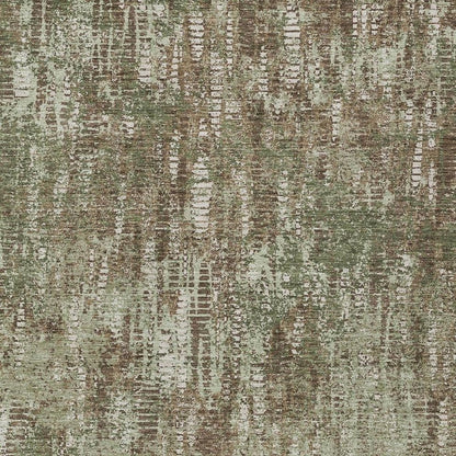 3' X 5' Olive Green And Graphite Abstract Washable Indoor Outdoor Area Rug