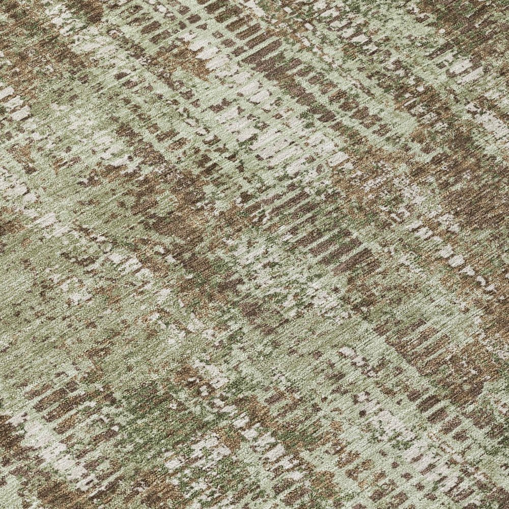 10' X 14' Olive Green And Graphite Abstract Washable Indoor Outdoor Area Rug — view 4