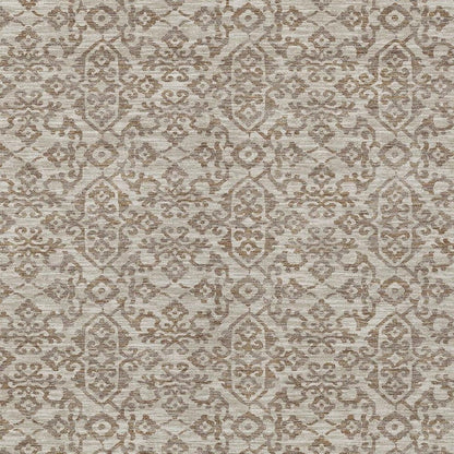 8' X 10' Beige And Taupe Oriental Washable Indoor Outdoor Area Rug HomeRoots