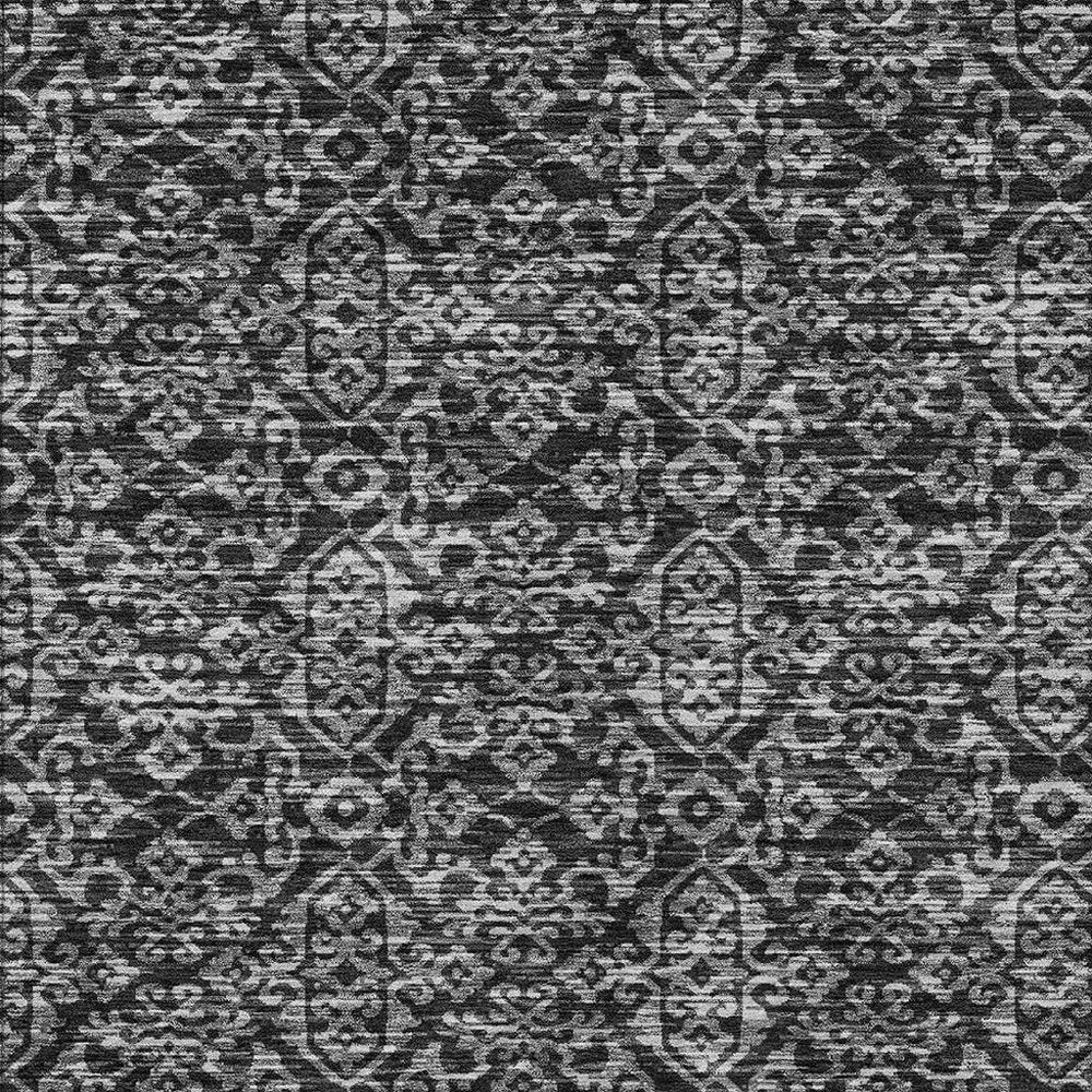 5' X 8' Black And Saffron Oriental Washable Indoor Outdoor Area Rug HomeRoots