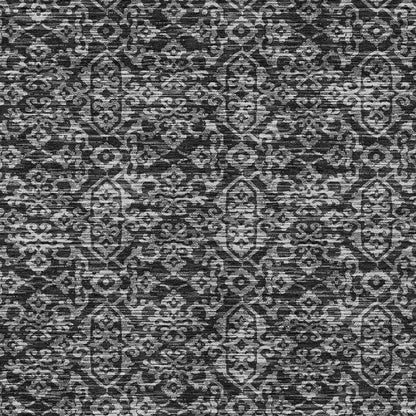 8' X 10' Black And Saffron Oriental Washable Indoor Outdoor Area Rug HomeRoots