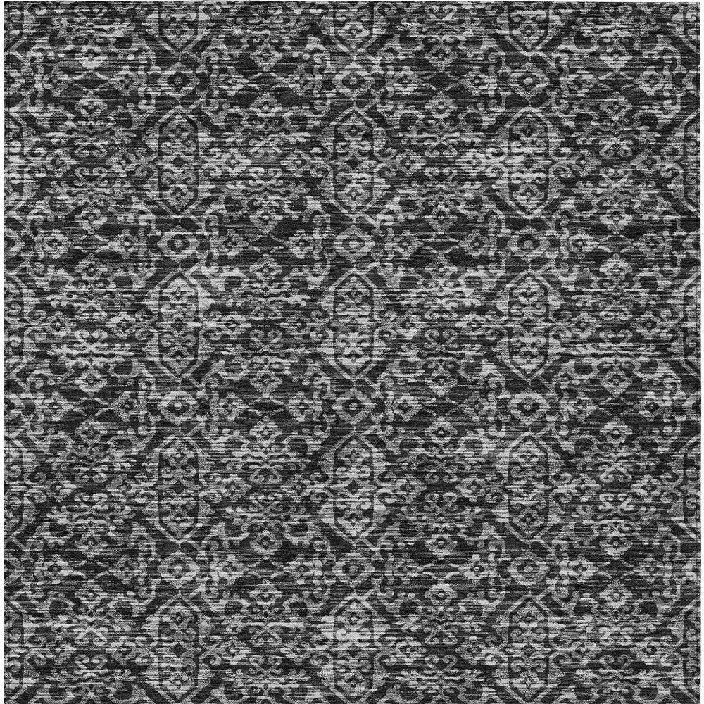 10' X 14' Black And Saffron Oriental Washable Indoor Outdoor Area Rug HomeRoots