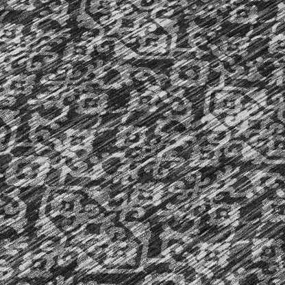 10' X 14' Black And Saffron Oriental Washable Indoor Outdoor Area Rug HomeRoots