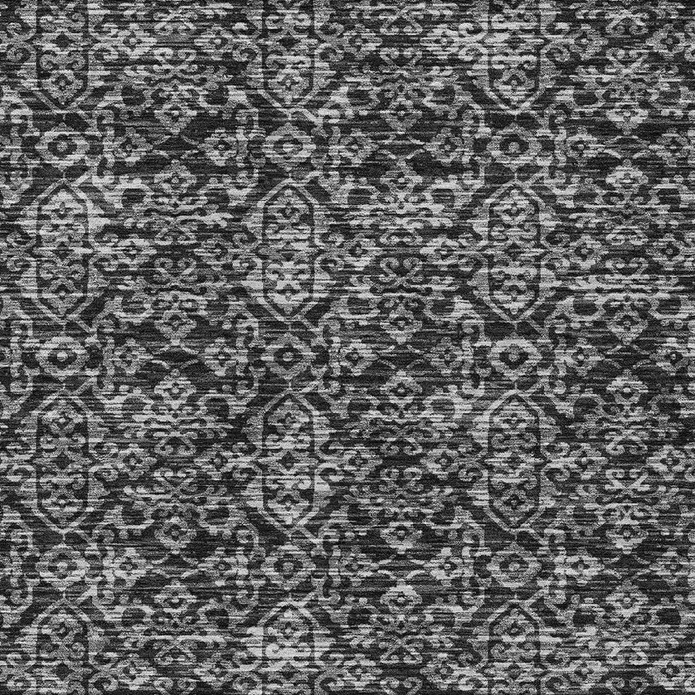 10' X 14' Black And Saffron Oriental Washable Indoor Outdoor Area Rug HomeRoots