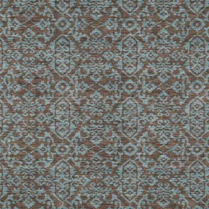 5' X 8' Brown And Linen Oriental Washable Indoor Outdoor Area Rug HomeRoots