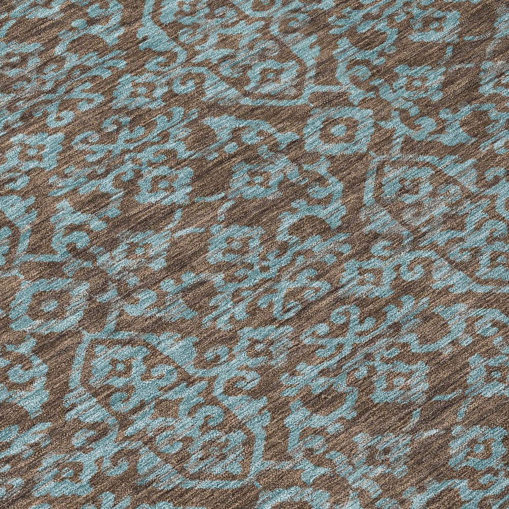 8' X 10' Brown And Linen Oriental Washable Indoor Outdoor Area Rug HomeRoots