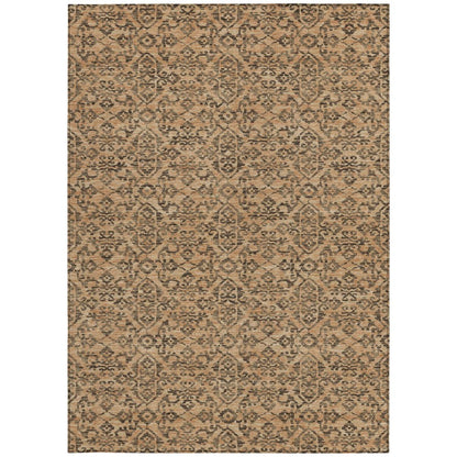 8' X 10' Copper And Green Oriental Washable Indoor Outdoor Area Rug HomeRoots