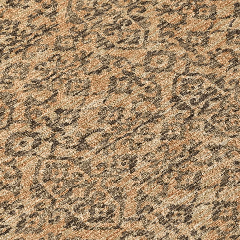 8' X 10' Copper And Green Oriental Washable Indoor Outdoor Area Rug HomeRoots