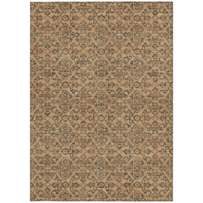 9' X 12' Copper And Green Oriental Washable Indoor Outdoor Area Rug HomeRoots