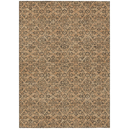 10' X 14' Copper And Green Oriental Washable Indoor Outdoor Area Rug HomeRoots