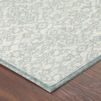 3' X 5' Ivory And Gray Oriental Washable Indoor Outdoor Area Rug HomeRoots