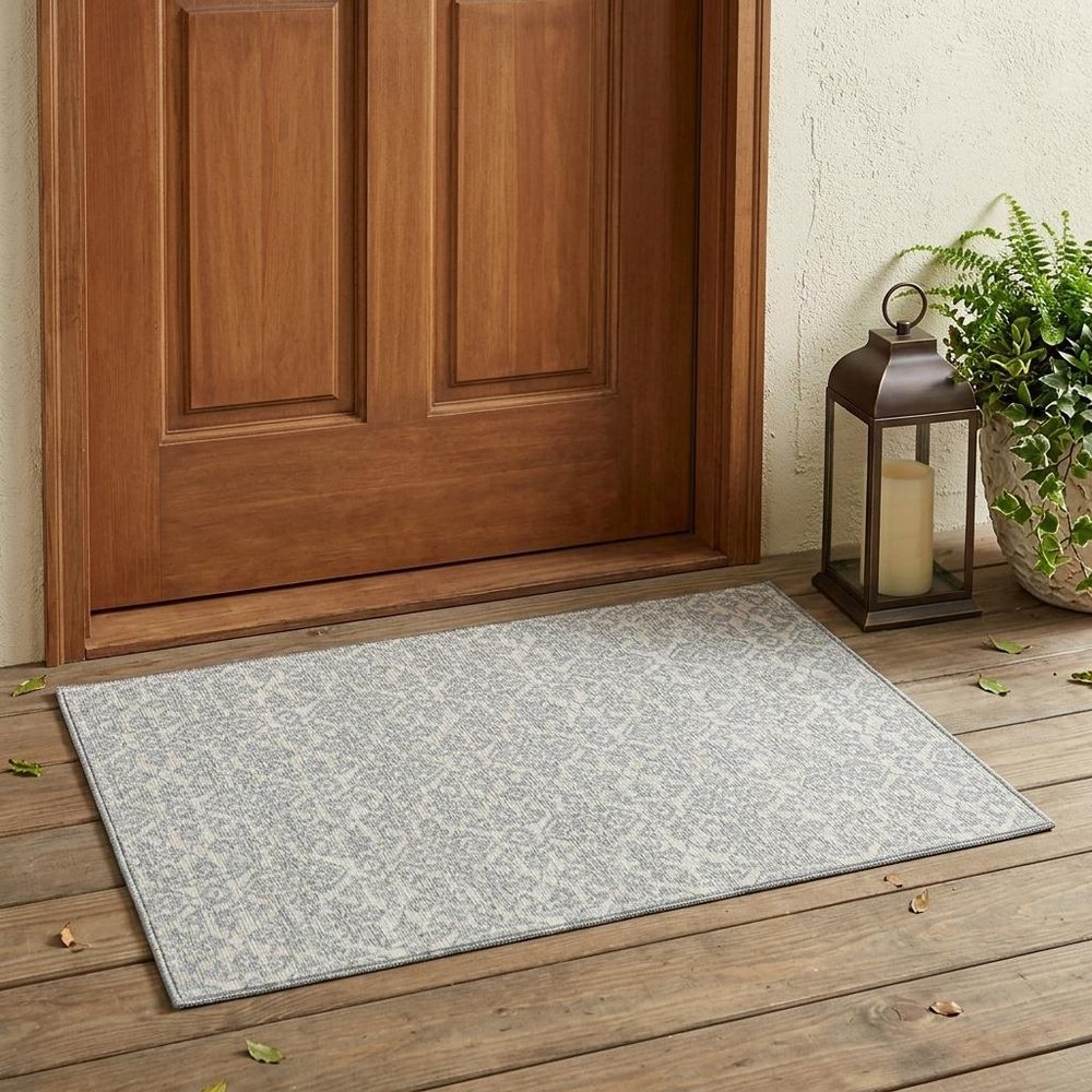 3' X 5' Ivory And Gray Oriental Washable Indoor Outdoor Area Rug HomeRoots