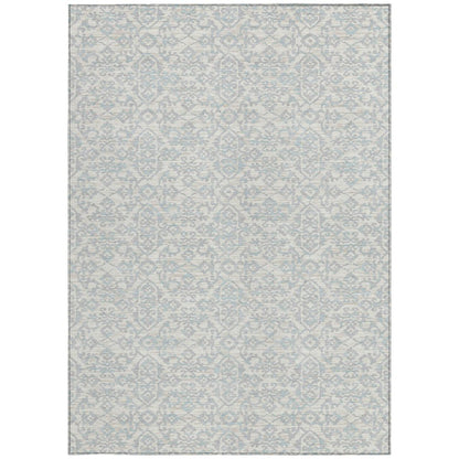 8' X 10' Ivory And Gray Oriental Washable Indoor Outdoor Area Rug HomeRoots