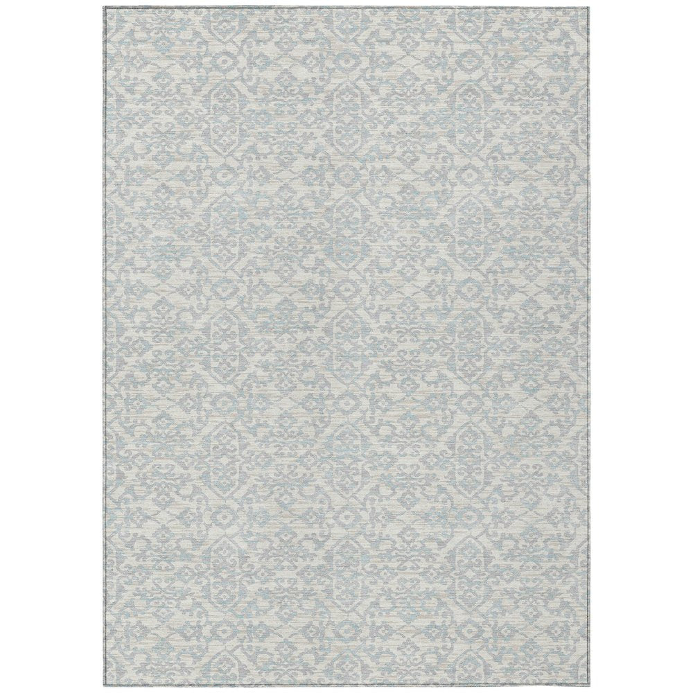 8' X 10' Ivory And Gray Oriental Washable Indoor Outdoor Area Rug HomeRoots