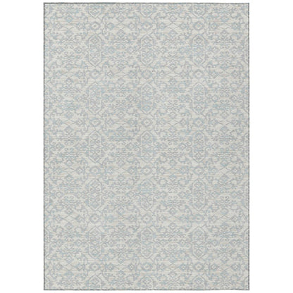 8' X 10' Ivory And Gray Oriental Washable Indoor Outdoor Area Rug HomeRoots