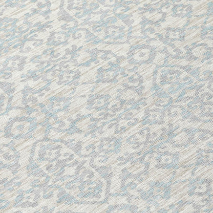 8' X 10' Ivory And Gray Oriental Washable Indoor Outdoor Area Rug HomeRoots
