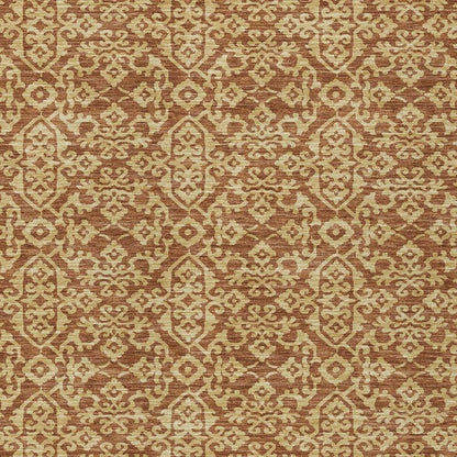 3' X 5' Orange And Graphite Oriental Washable Indoor Outdoor Area Rug HomeRoots